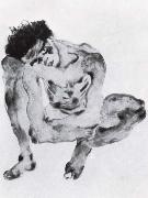 Egon Schiele Crouching figure Germany oil painting artist